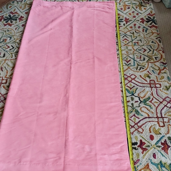 initation suede pink curtain panels - Picture 4 of 9